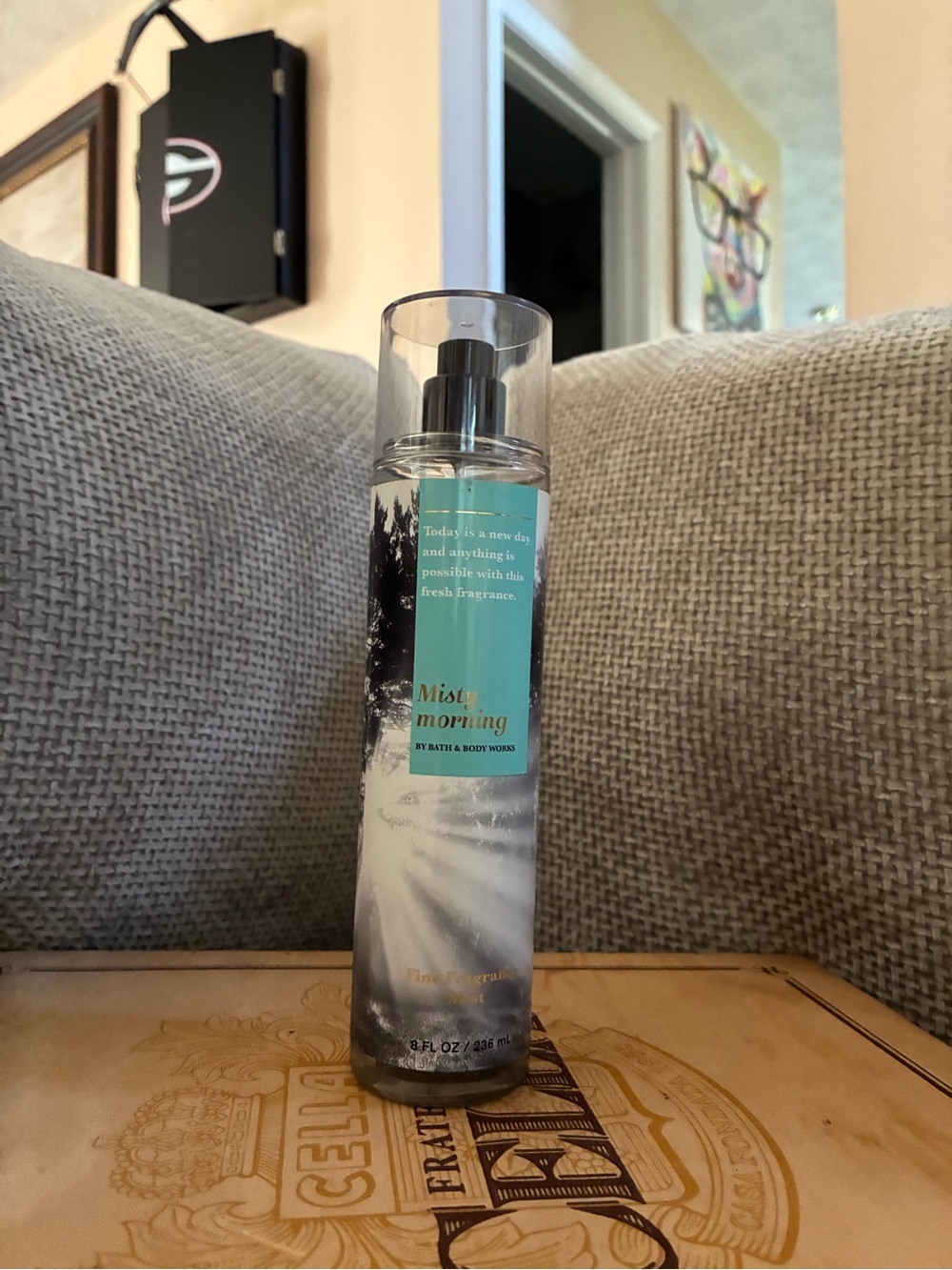 Bath & Body Works Misty Morning Fragrance Mist - Teal and White